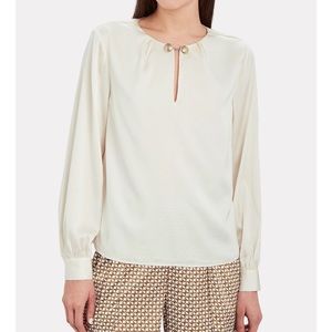 Intermix exclusive silk keyhole shirt